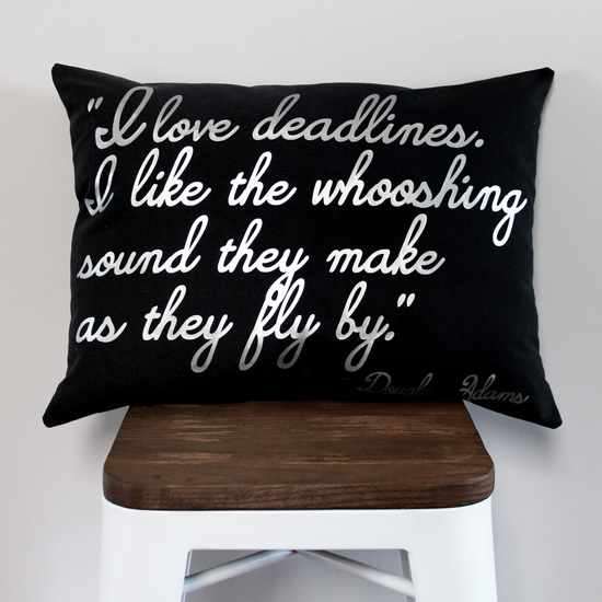 Custom Quote Pillow by Jessee M for Silhouette America {an Art School Dropout's life}