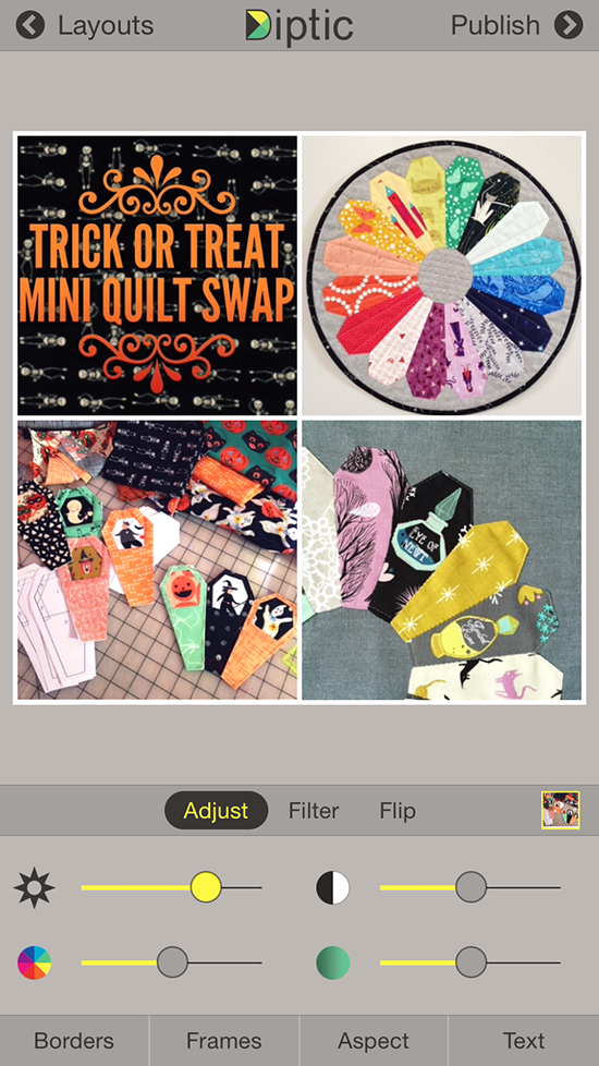 #trickortreatminiquiltswap / Jessee Maloney a tutorial on making an INstagram mosaic {an Art School Dropout's life}
